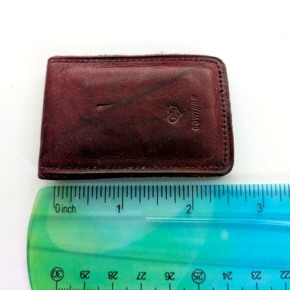 Vintage Rico Leather Magnetic Money Clip ID Credit Card Holder Wallet - Picture 4 of 4
